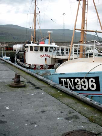 Færøerne 064 Sandoy Havn gammel Jysk fiskekuttet