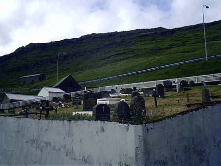 Færøerne 593 Streymoy Haldarsvik kirkegård
